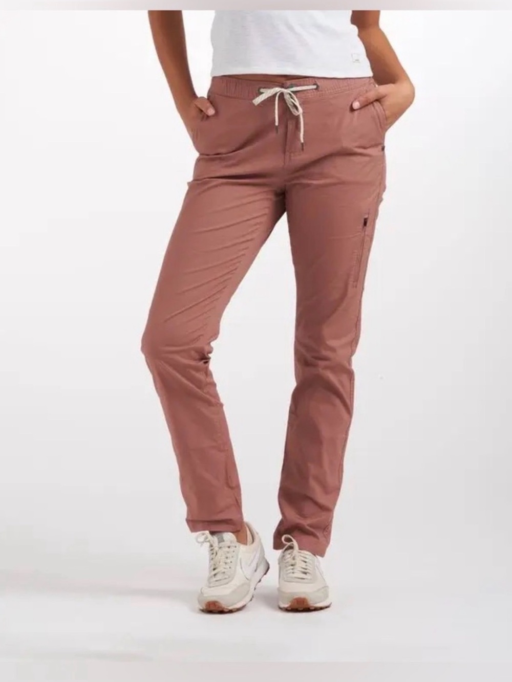Vuori Ripstop stretch organic cotton womens pants size XL Terracotta